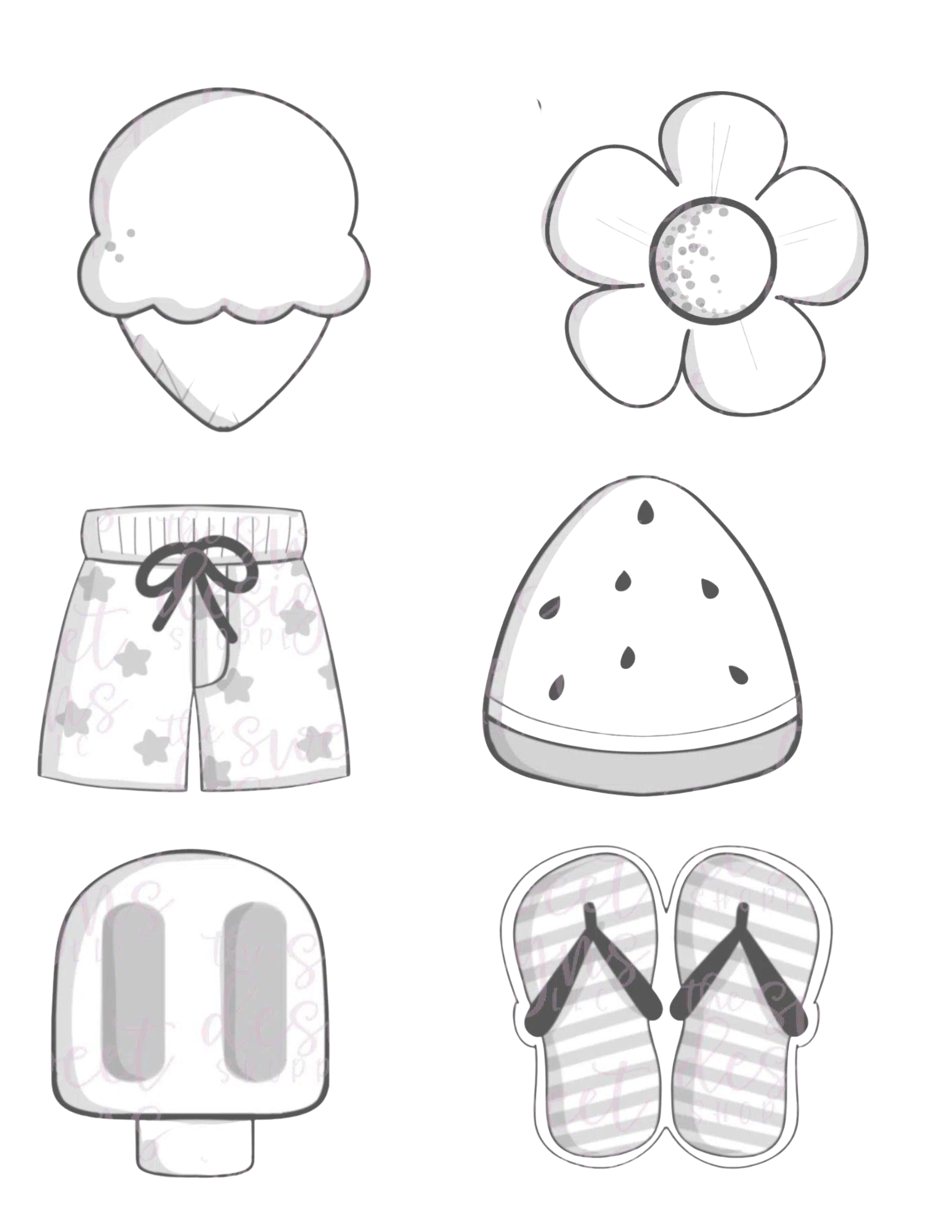 Summer cookie designs